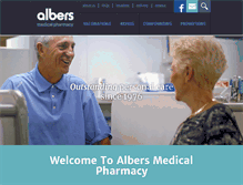 Tablet Screenshot of alberspharmacy.com